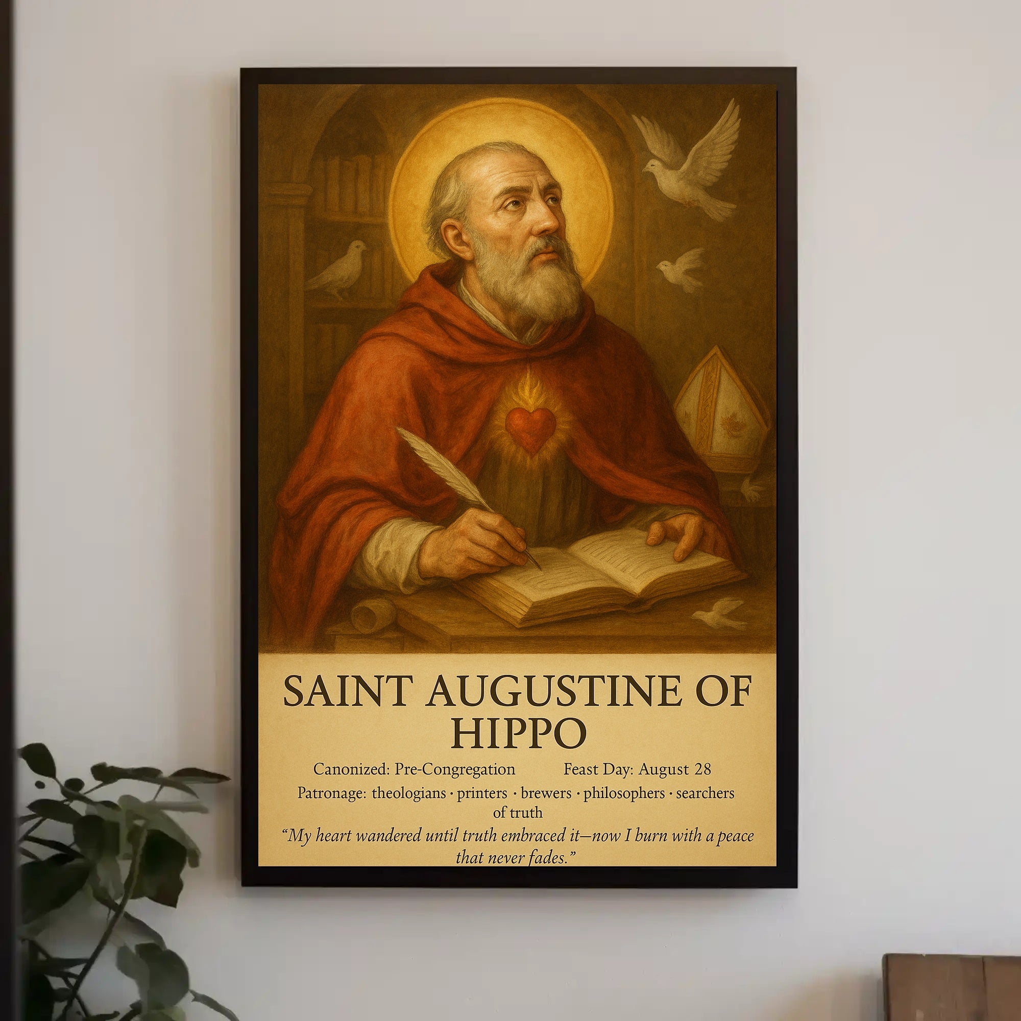 Saint Augustine’s Contemplation: Cultural or Heritage Poster