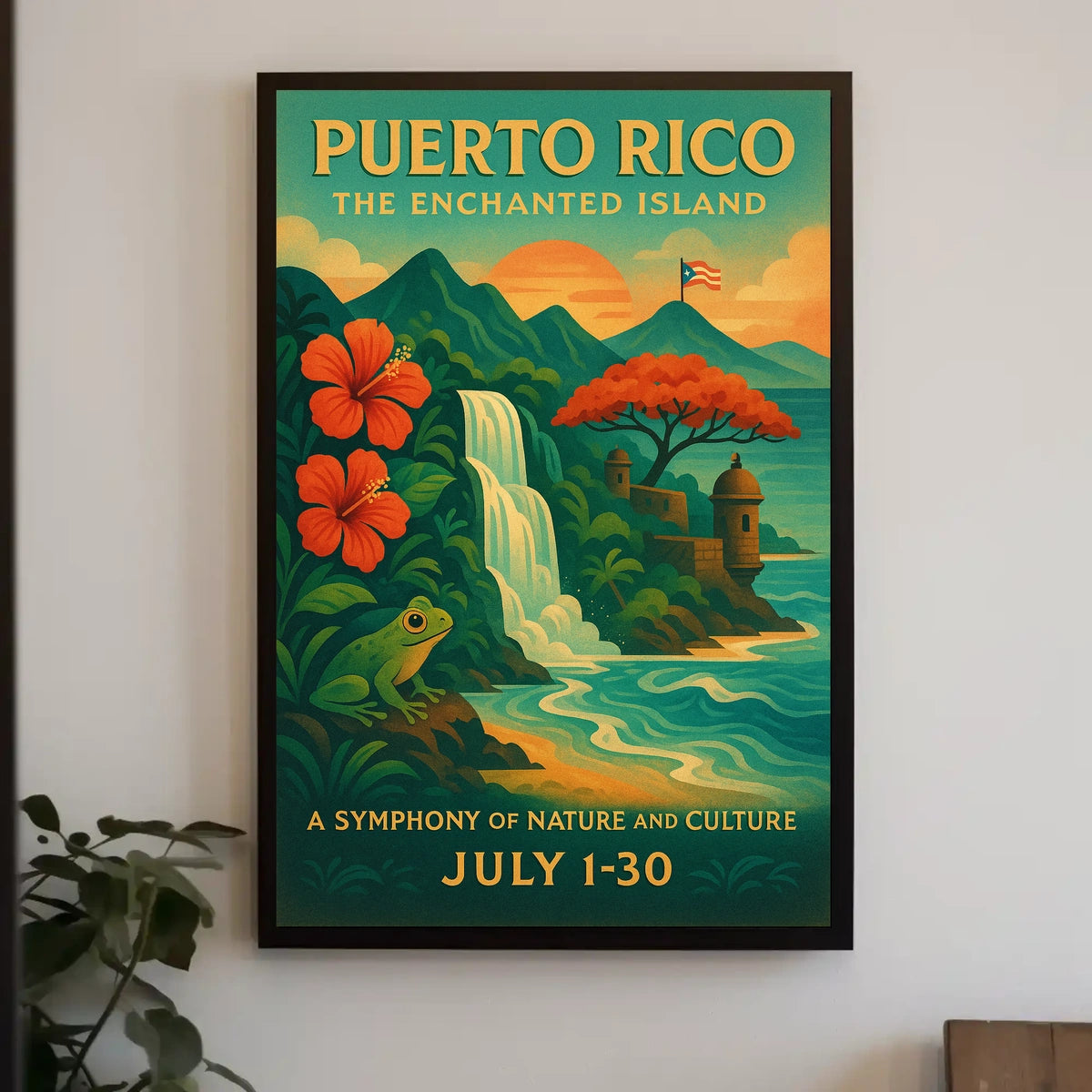 Puerto Rico The Enchanted Island Poster