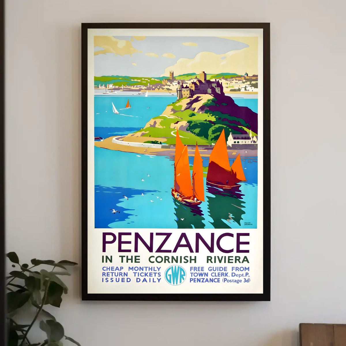 Penzance In The Cornish Riviera Poster