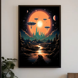 Futuristic Landscape Poster
