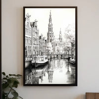 Amsterdam Scenic Canal Travel Poster