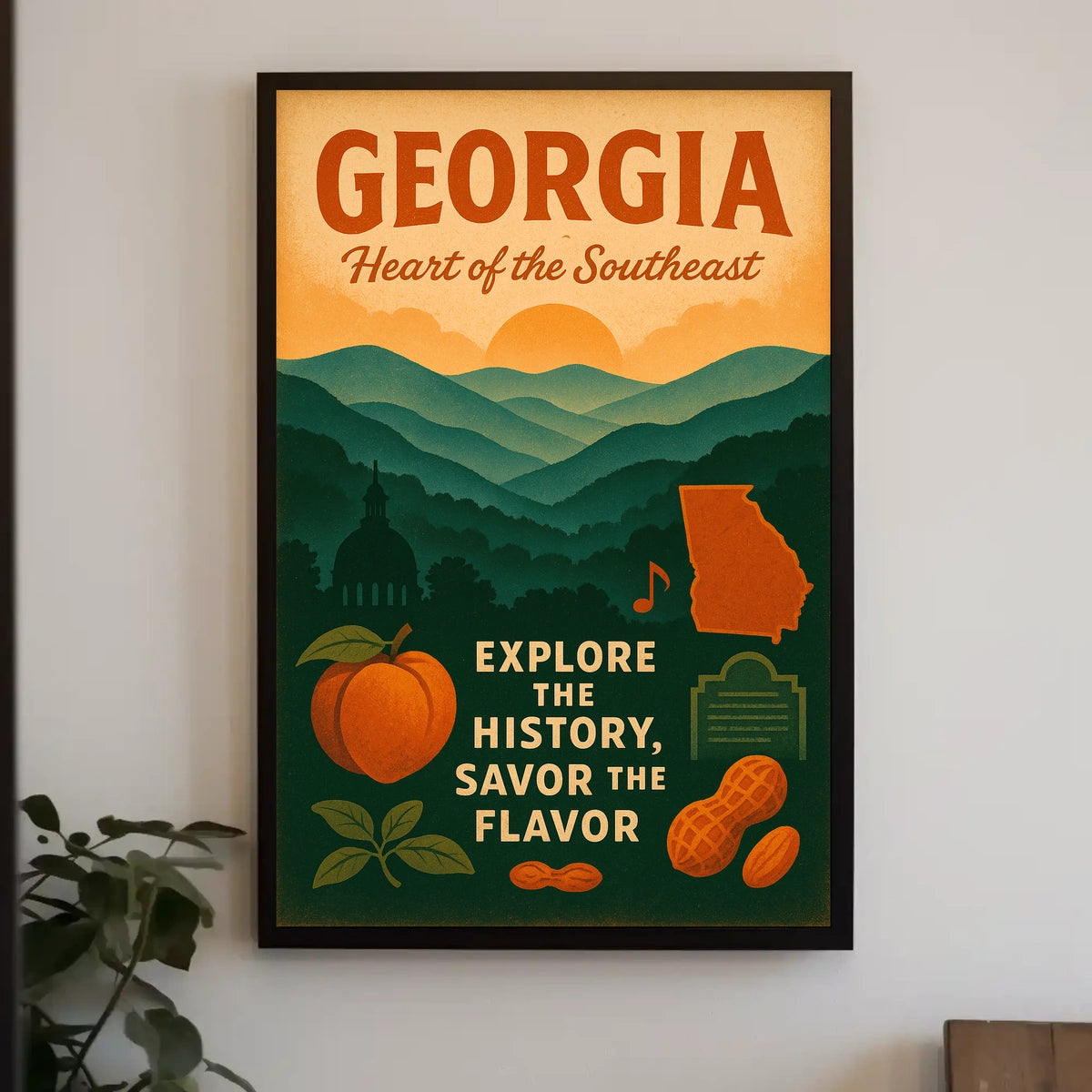 Georgia Heart Of The Southeast Poster