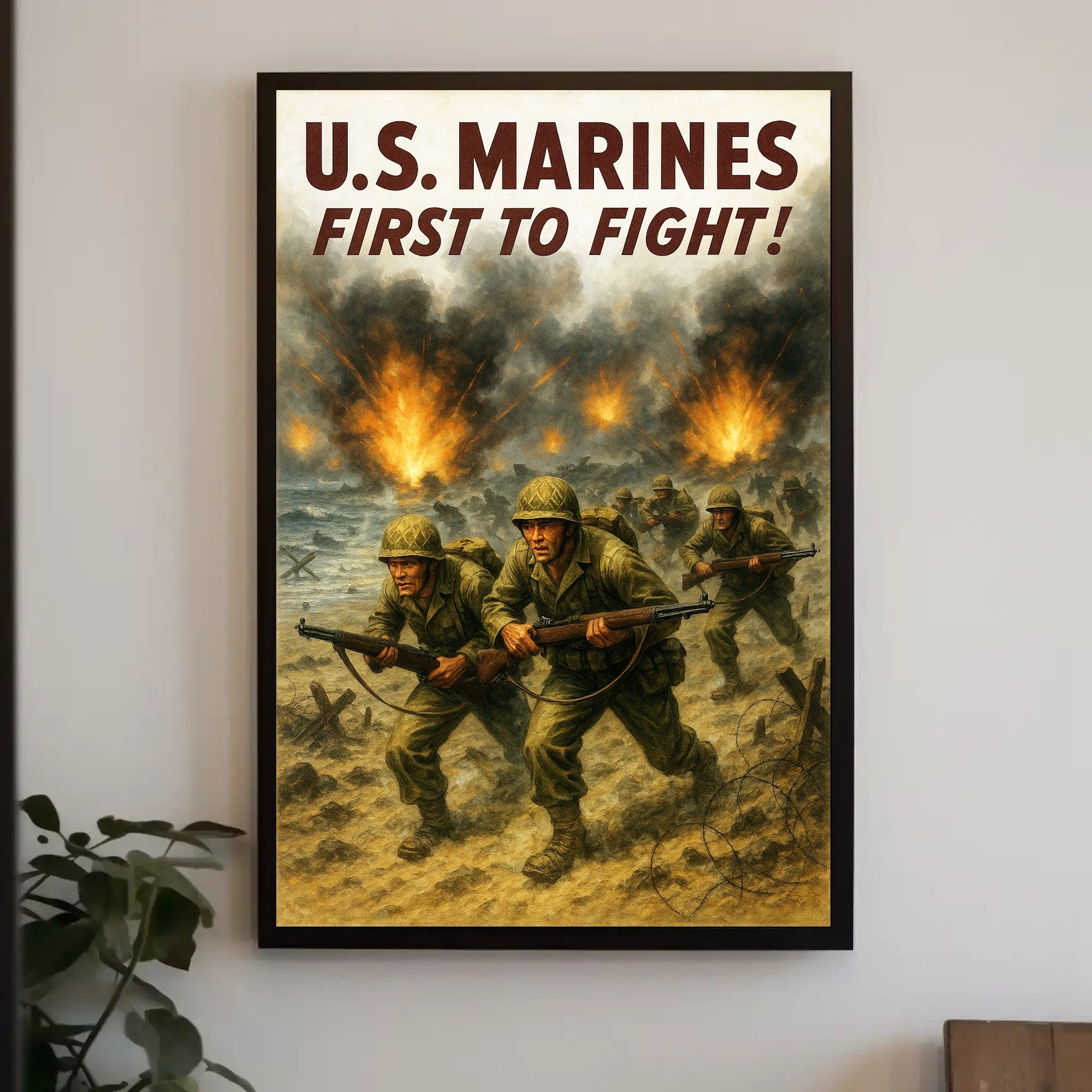 U.S. Marines First to Fight Poster PosterGoat