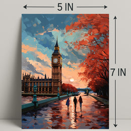 Autumn Stroll By Big Ben Poster PosterGoat