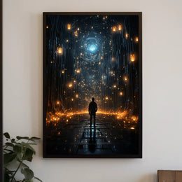 Journey Through The Luminous Corridor Poster PosterGoat