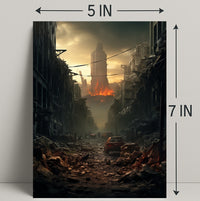 Post-Apocalyptic Cityscape Poster
