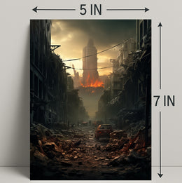 Post-Apocalyptic Cityscape Poster