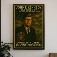 John F. Kennedy Presidential Tribute Historical Poster