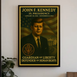 John F. Kennedy Presidential Tribute Historical Poster