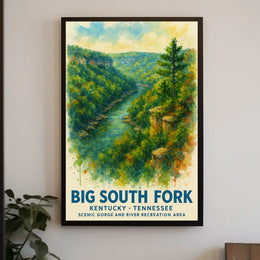 Big South Fork Watercolor National Park Poster