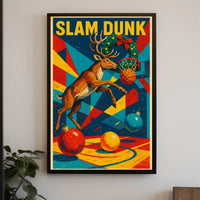 Slam Dunk Reindeer Poster