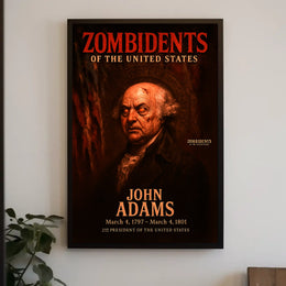 John Adams 2nd President of the United States Zombidents Poster Series