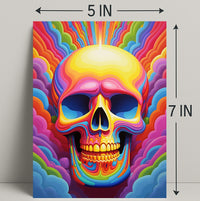 Vivid Skull Illusion Poster PosterGoat