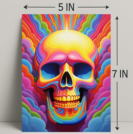 Vivid Skull Illusion Poster PosterGoat