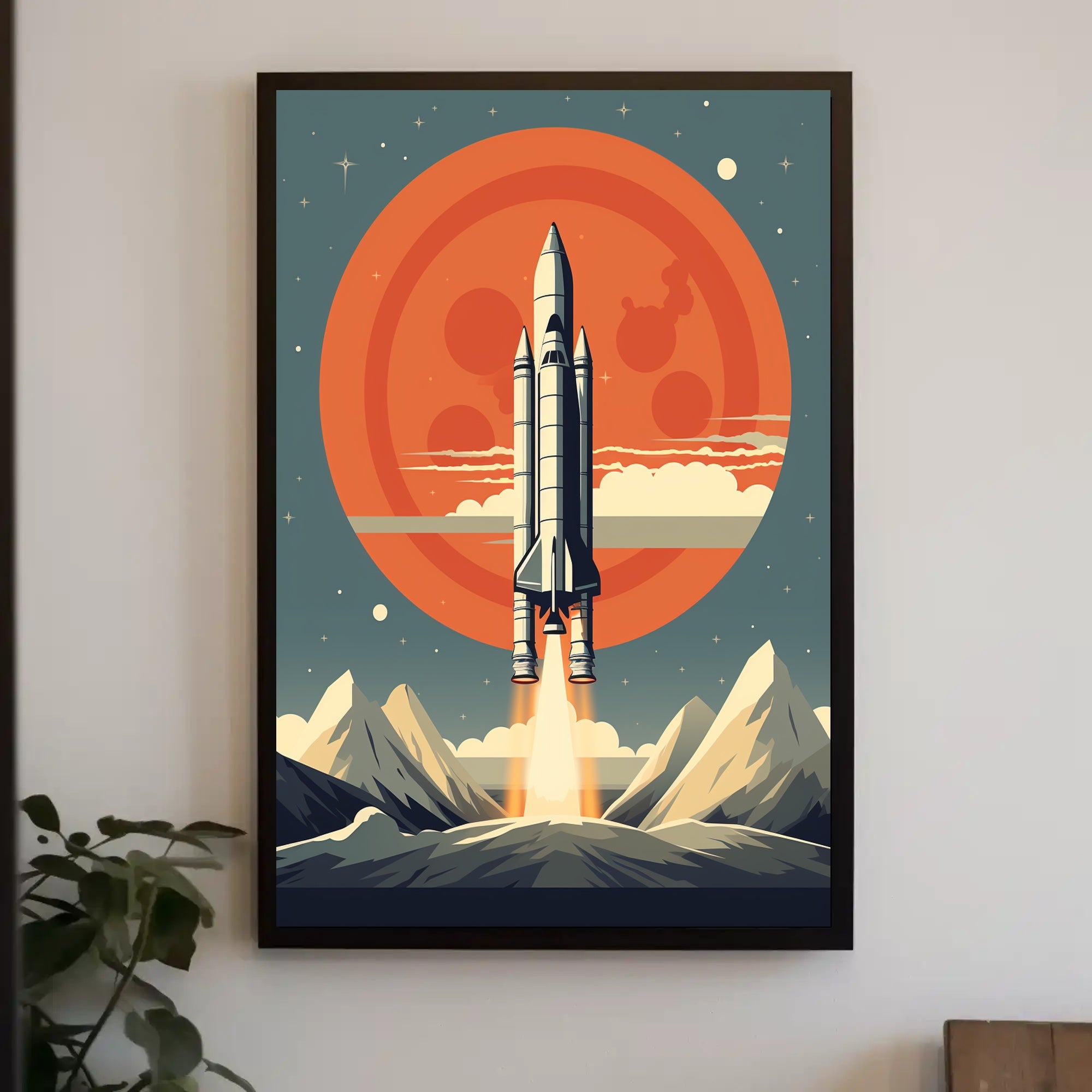 Rocket Launch Into The Cosmos Poster