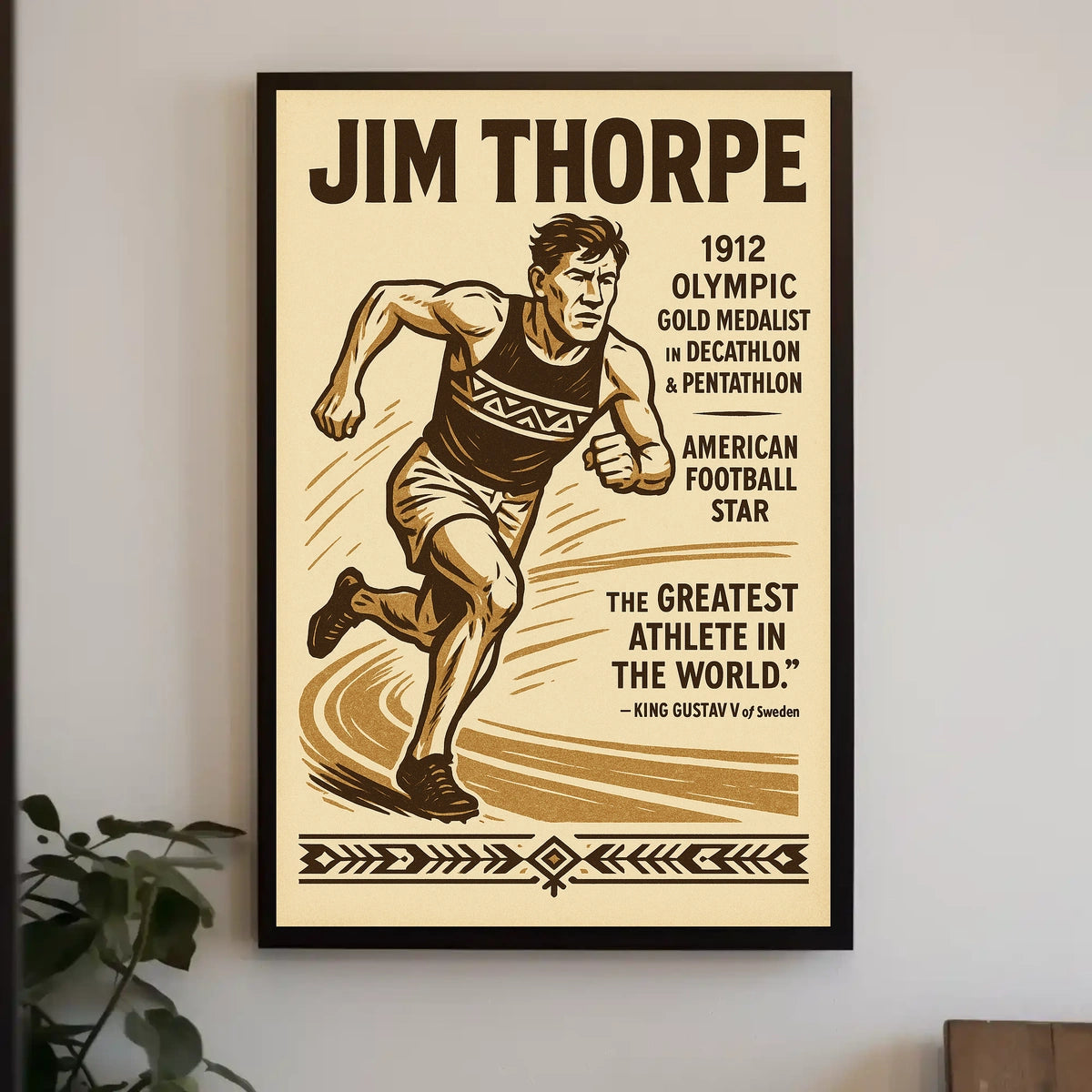 Celebrating Jim Thorpe Legendary Athlete Poster