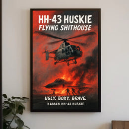 Kaman HH-43 Huskie Ugly. Boxy. Brave Poster PosterGoat