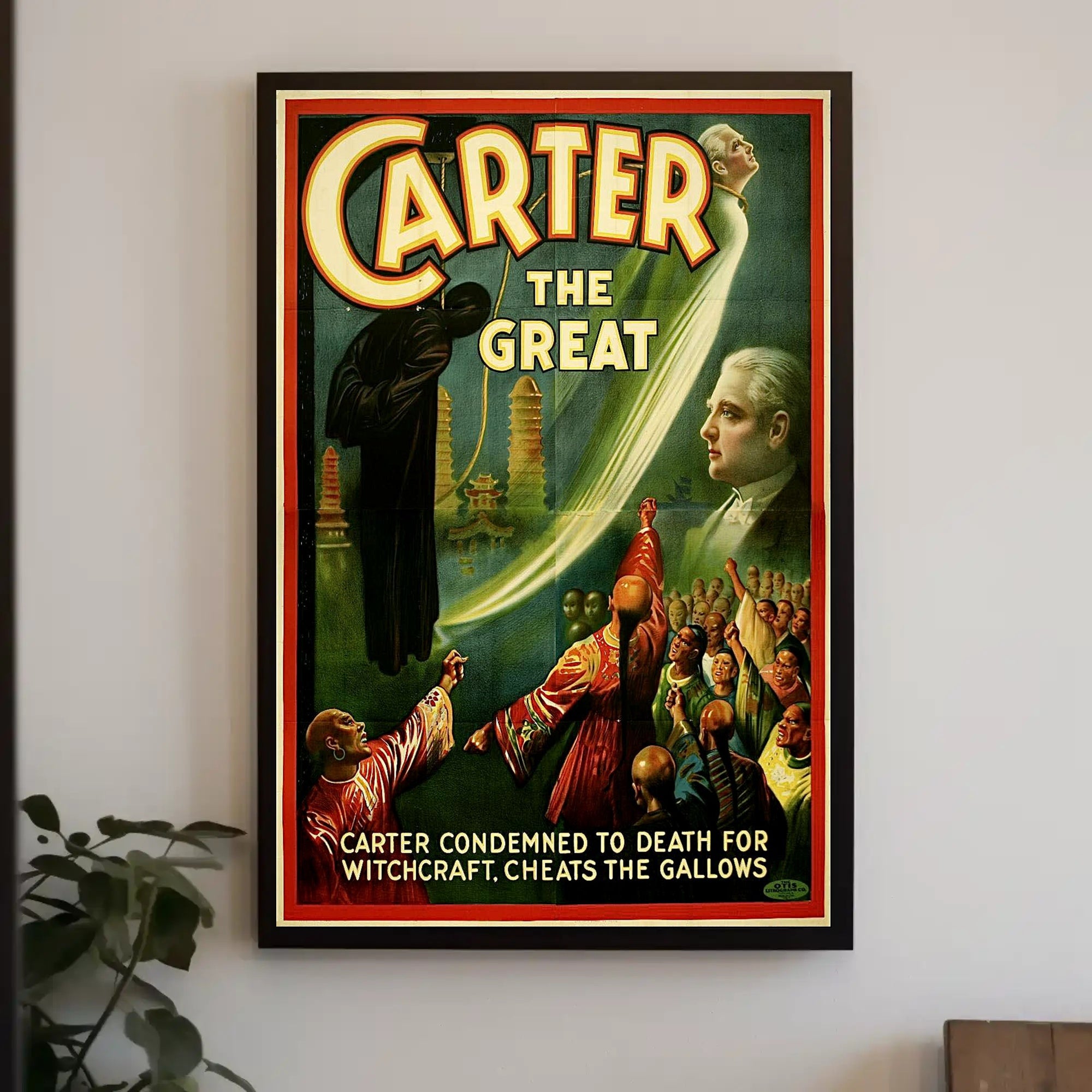 Carter the Great Vintage Magician Show Cultural Poster