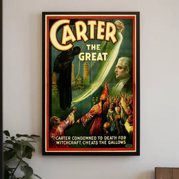 Carter the Great Vintage Magician Show Cultural Poster