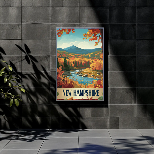 Vintage Travel Poster - New Hampshire Fall Colors