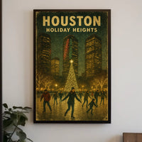 Houston Holiday Heights Poster