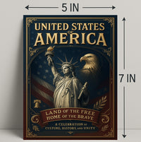 Land of the Free, Home of the Brave Poster PosterGoat