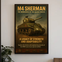 M4 Sherman Vintage Poster Military Tank Print