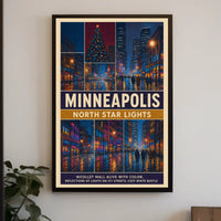 Minneapolis North Star Lights Poster