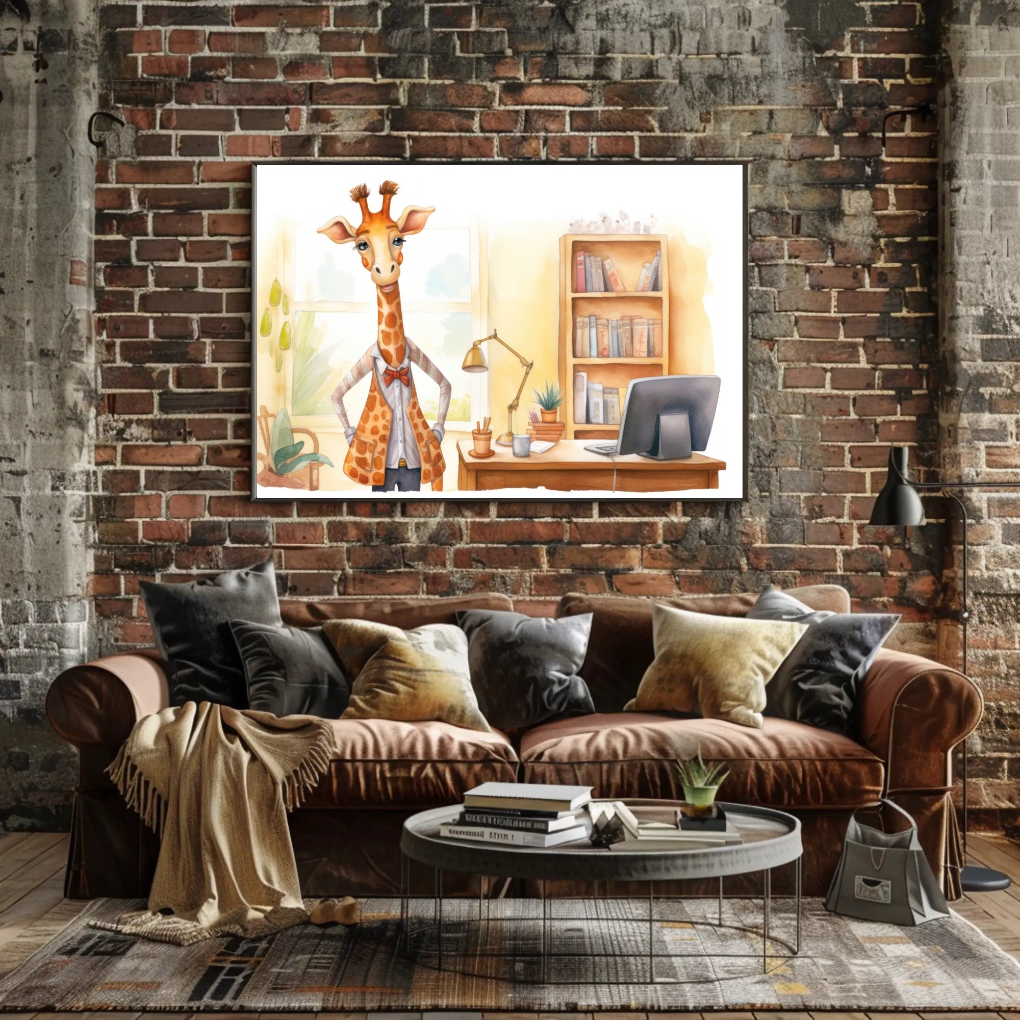 The Giraffe Librarian Poster
