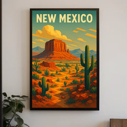 New Mexico Desert Landscape Poster