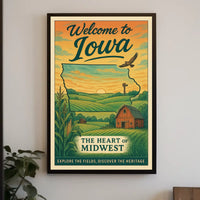 Welcome to Iowa The Heart of the Midwest Poster