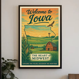 Welcome to Iowa The Heart of the Midwest Poster