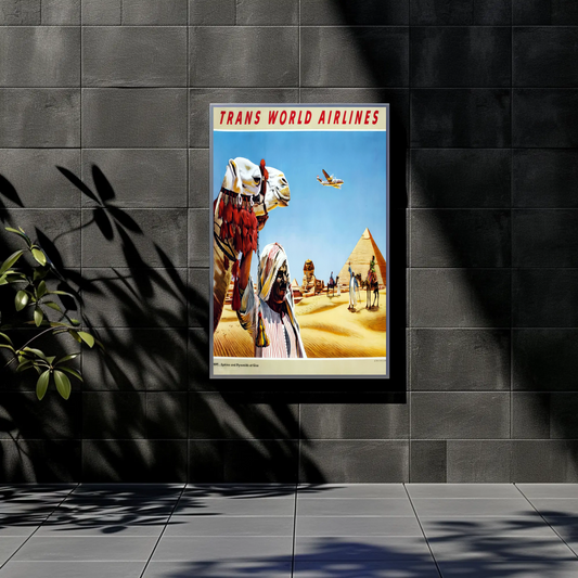 Trans World Airlines Egypt Vintage Poster