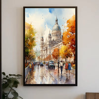 European Cityscape Architecture Travel Poster