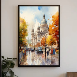 European Cityscape Architecture Travel Poster