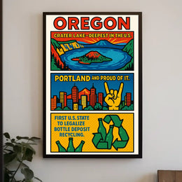 Oregon Pioneering Bottle Deposit Poster