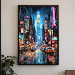 Futuristic Cyberpunk Asian Metropolis Sci-Fi Poster