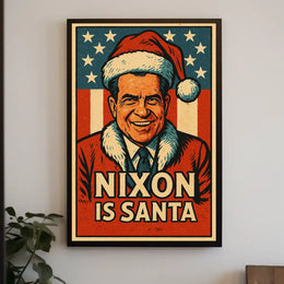 Nixon As Santa Poster