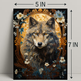 Majestic Wolf Portrait Poster PosterGoat