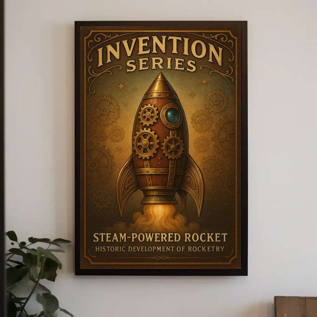 Steam-Powered Rocket Invention Series Poster