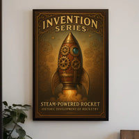 Steam-Powered Rocket Invention Series Poster