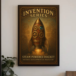 Steam-Powered Rocket Invention Series Poster