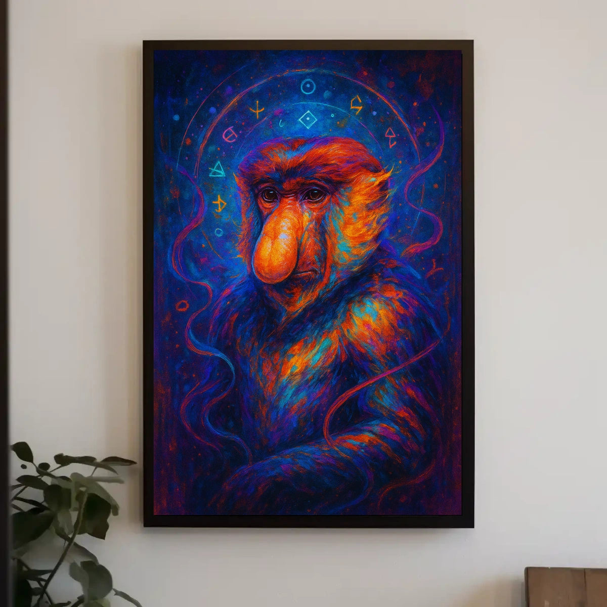 Cosmic Baboon Portrait Poster