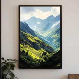 Andorra Pyrenees Mountain Landscape View Poster