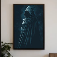 Mysterious Cloaked Figure Gothic Surreal Art Poster PosterGoat