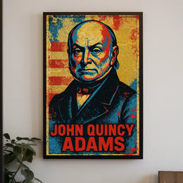 John Quincy Adams 6th President of the United States Street Art Mashup Poster