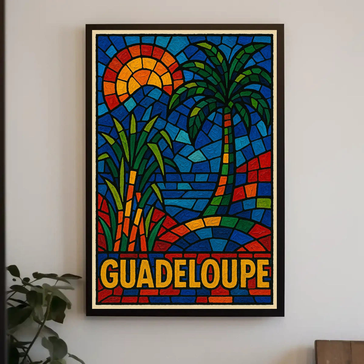 Guadeloupe Mosaic Art Poster