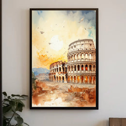 Colosseum At Sunset Poster