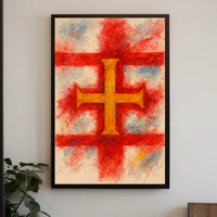 Abstract Cross Watercolor Wanderlust Poster