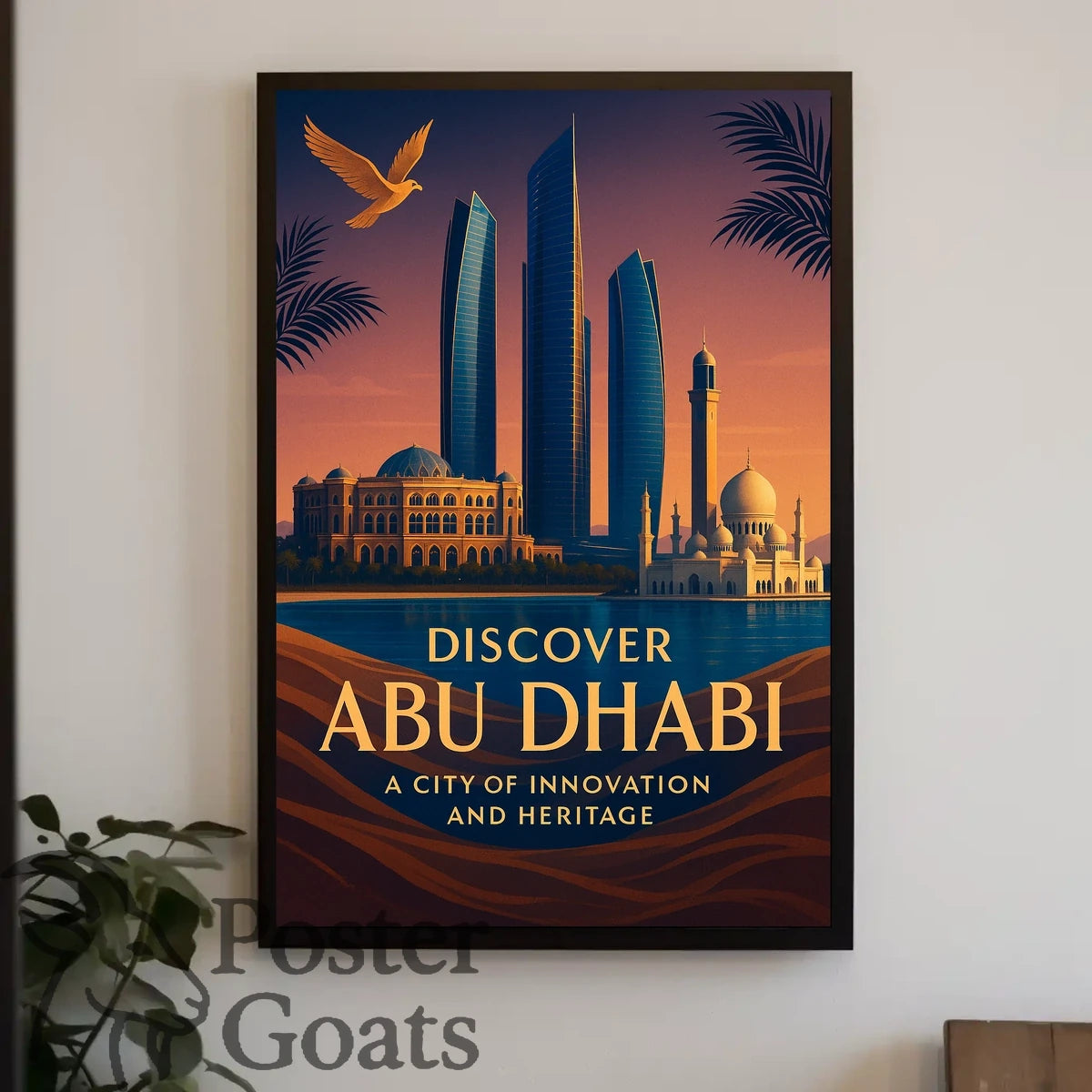 Abu Dhabi Skyline Modern Cultural or Heritage Poster